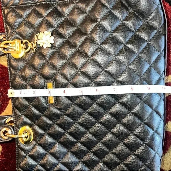 St. John Women's Black Leather Quilted Handbag
Purse Gold Tone hardware W/ Charm - Picture 14 of 16